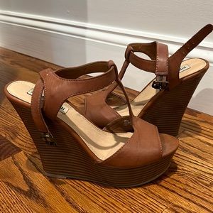 Steve Madden brown wedges size 7.5.